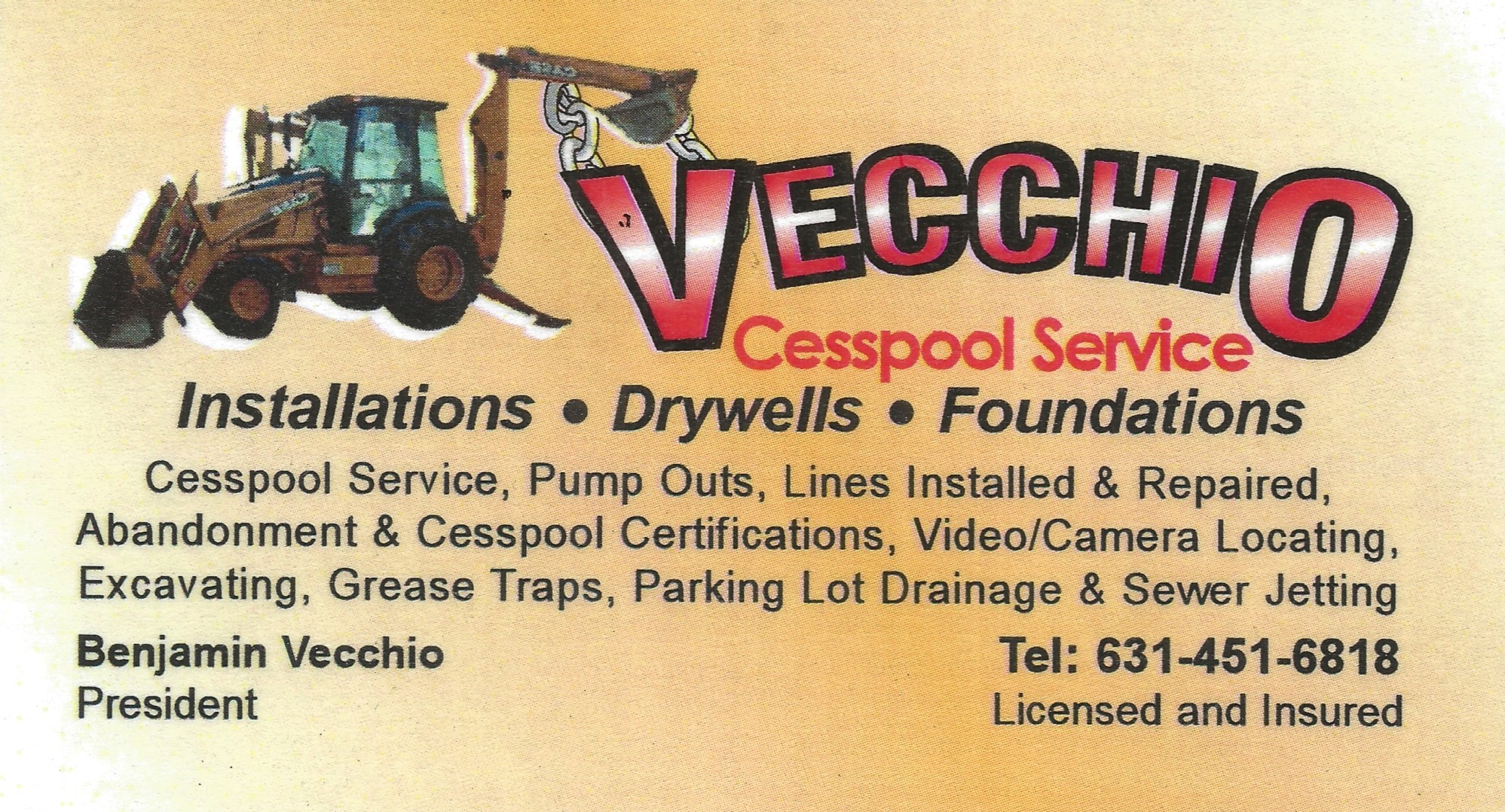 Vecchio Cesspool Business Logo